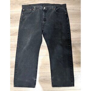 Vintage Levi's 501 Jeans Men's W44 L29 Button Fly Black Denim  Pants Grunge Stra
